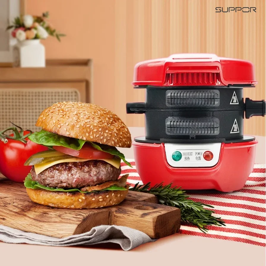 household new style Hamburger machine  small breakfast machine multifunctional light food machine