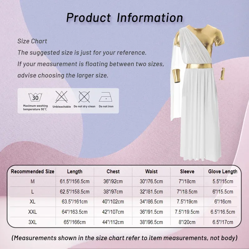 Sky05 Mens Halloween Ancient Greek Zeus God Costumes Rome King Gladiator Warrior Toga Cosplay Dress Up Short Sleeve Robe w99JIu@