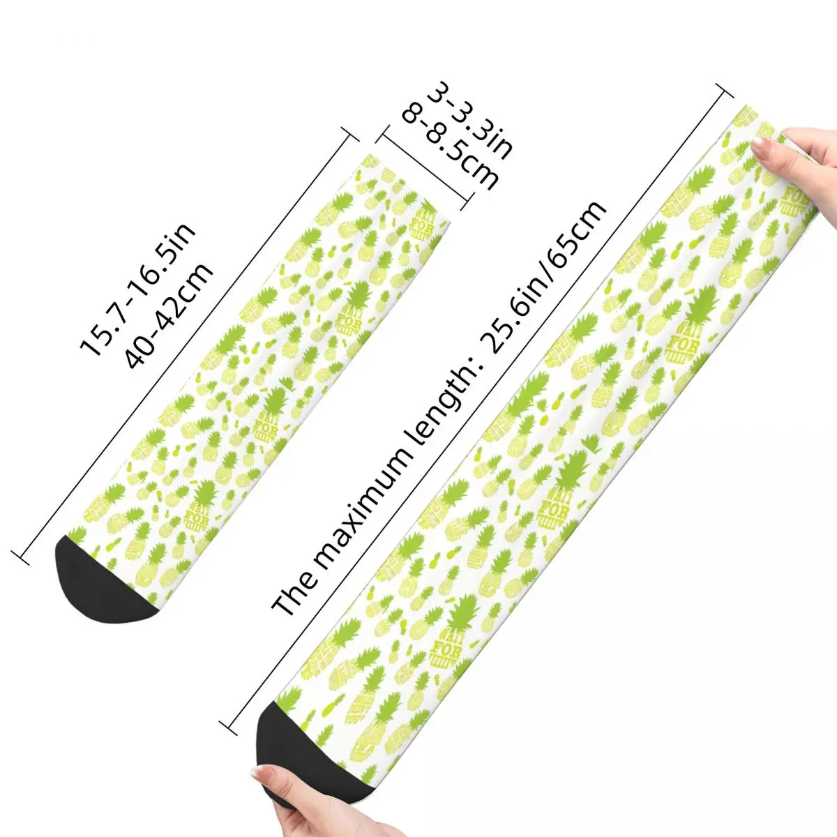 Retro I've Heard It Both Ways Men's Socks Fruits Food Unisex Novelty Pattern Printed Funny Crew Sock Gift