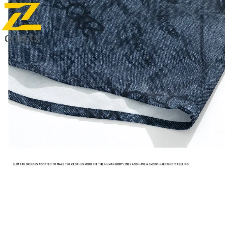 COMXZ Men Jacket Trendy Japanese Style Full Print Loose Fit Long Sleeve Outdoor Hiking Casual Lightweight Coat  Autumn Jackets