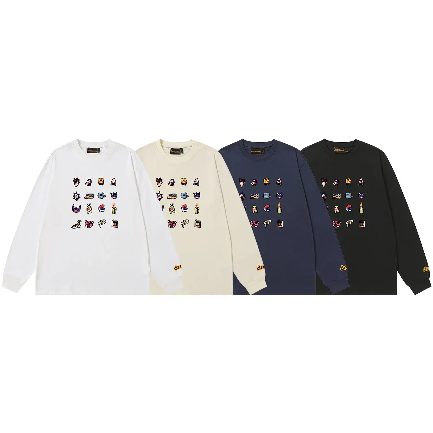 

Drew House новая футболка с мультяшным принтом, мужская и женская футболка с длинным рукавом, дизайнерская роскошная мужская одежда, футболки с графикой