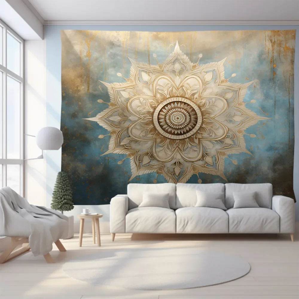 

Mandala Tapestry Light Series Room Background Fabric Decoration Printed Wall Decoration Wall Hanging tapestry aesthetic