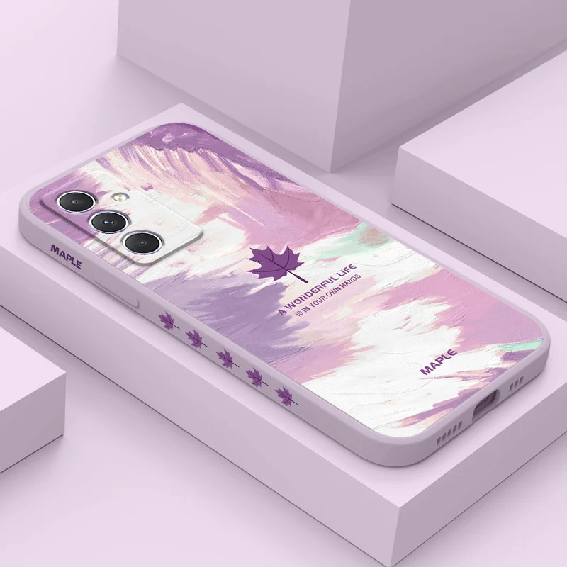 

Render Maple Leaf Phone Case For Samsung Galaxy A55 A35 A25 A15 A05 A05S A54 A34 A24 A14 A04 A04S A04E 4G 5G Cover