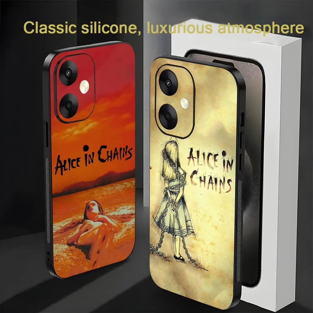 Alice In Chains Rock Band Hot Phone Case For Xiaomi Redmi 14C 13C 12C Note14 13 12 11 10 Pro Plus S Soft Black Phone Cover
