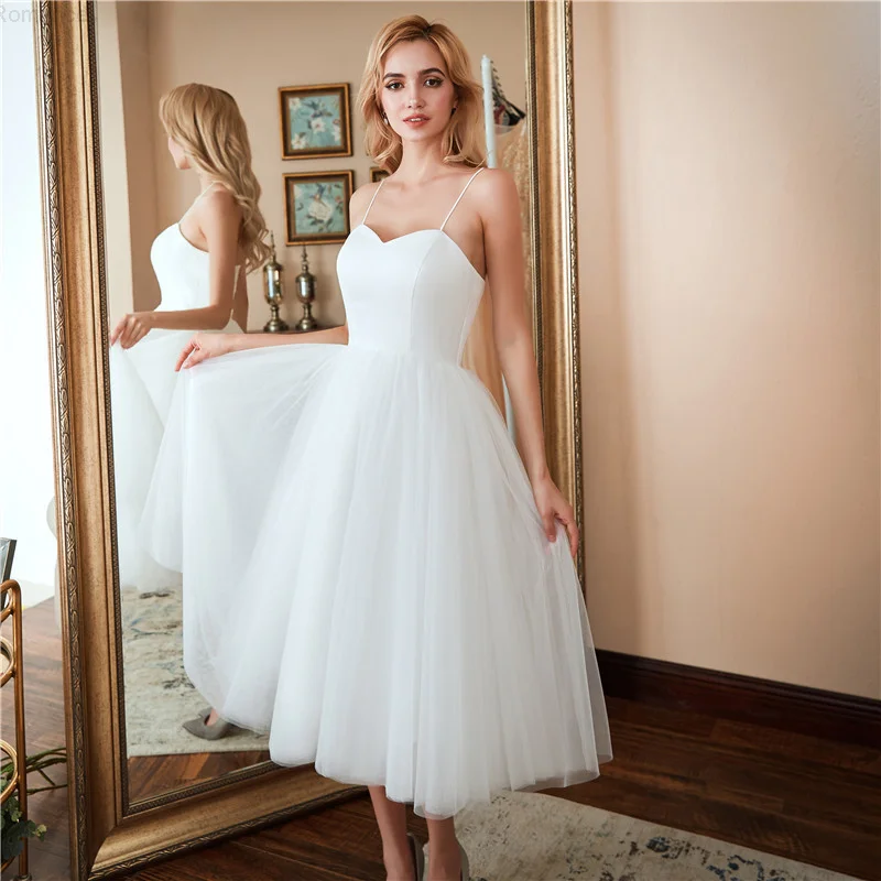 

2024 Wedding Dress Bridal New Korean Style Simple Strap Forest Style Travel Photography Show Thin Photo Medium Long Light