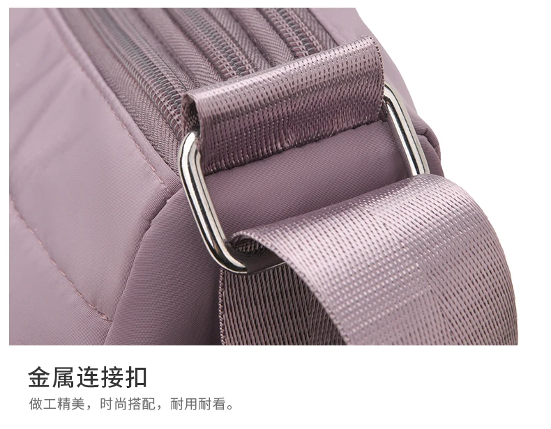 Damen-Umhängetasche aus wasserdichtem Nylon mit großem Fassungsvermögen und mehreren Taschen, Tragetasche mit abnehmbarem Riemen für Mütter, Einkaufen – Detail 10