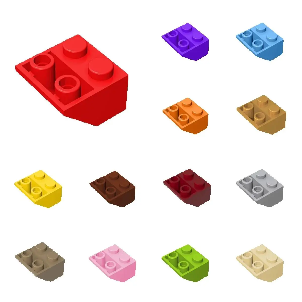 50pcs 3660 76959 Inverted 45 2 x 2 Brick Collections Bulk Modular GBC Toy For Technical MOC DIY Buildings Blocks Gifts Comp