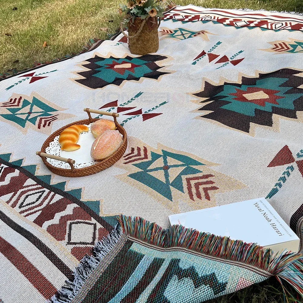 Aztec Blanket Oversized Boho T - đánh giá và giá Boho Throw Blanket Fringe