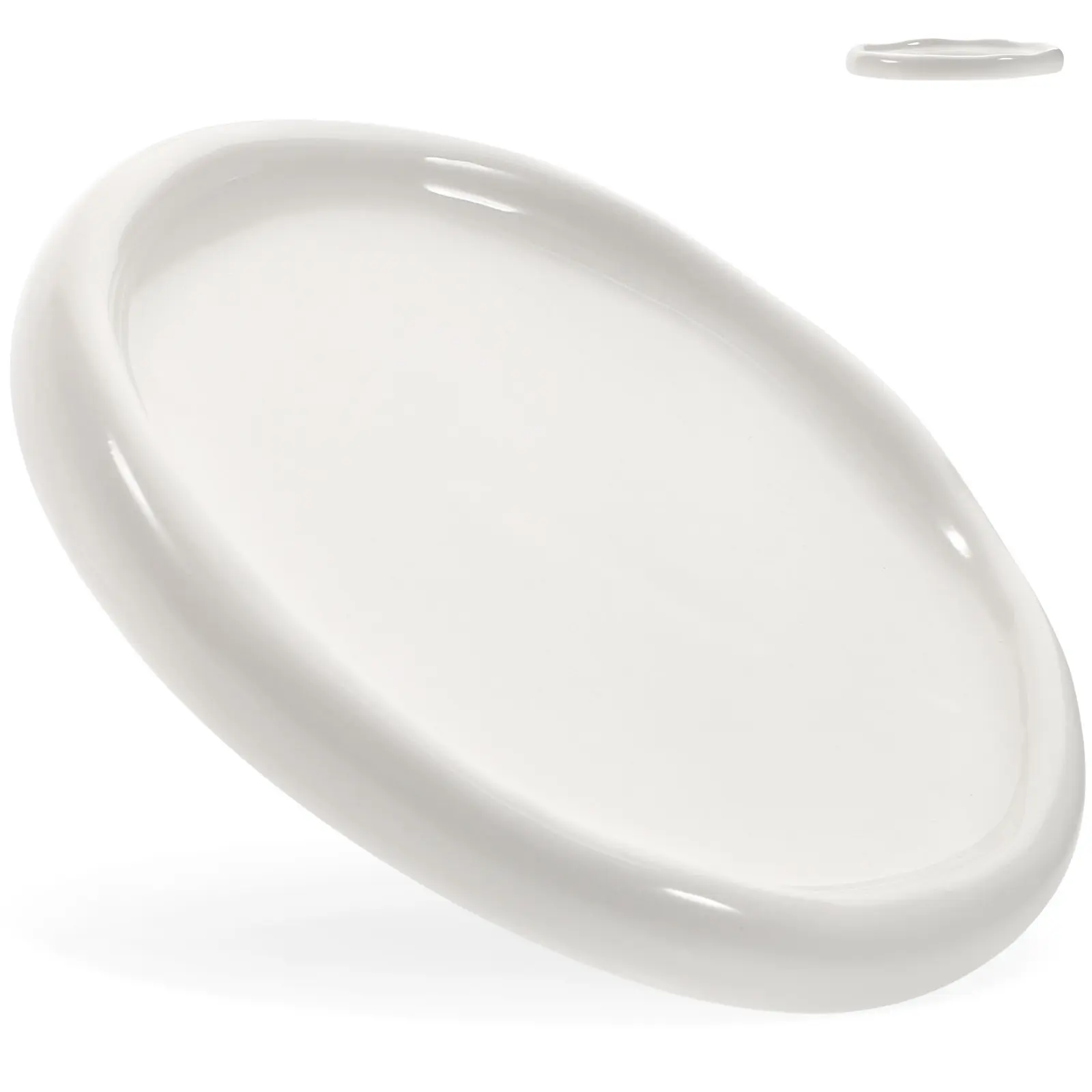 

Wide Rim Ceramic Jewelry Storage Tray Ring Holder Trinket Dish for Cosmetics Sundries Desktop Organization Home Hotel Dorm