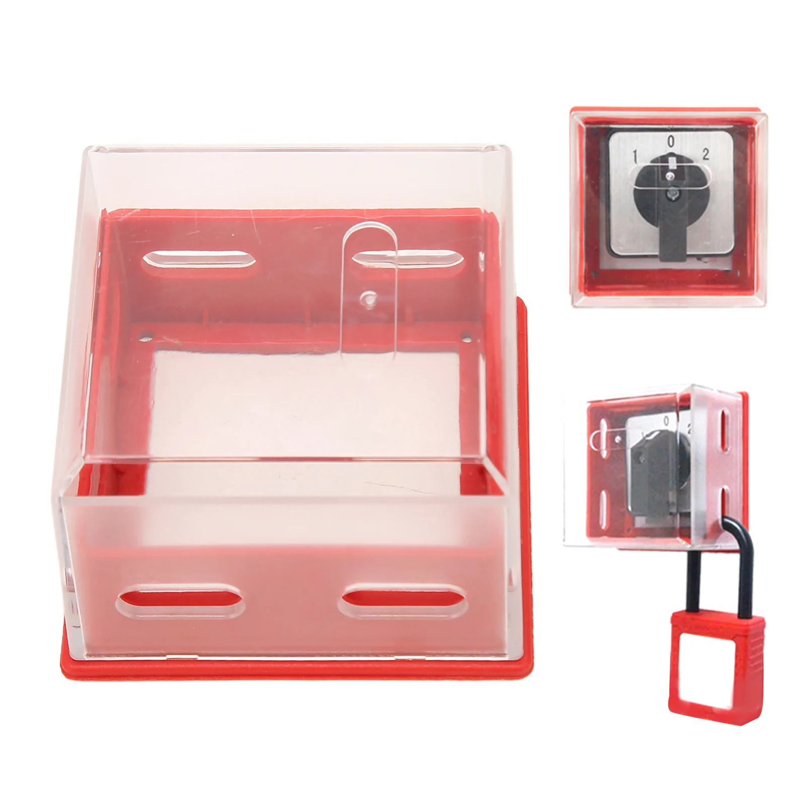 Transparent Plastic  Case Emergency Stop Button Cover Accidents Prevention PC Wide Application Easy To Use for Industry
