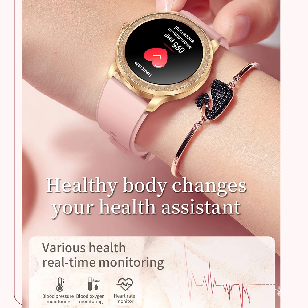 696 Смарт-часы для мужчин и женщин, температура тела, пульс, обнаружение кислорода в крови, мультиспортивный режим, умные часы, информация, вызов BT