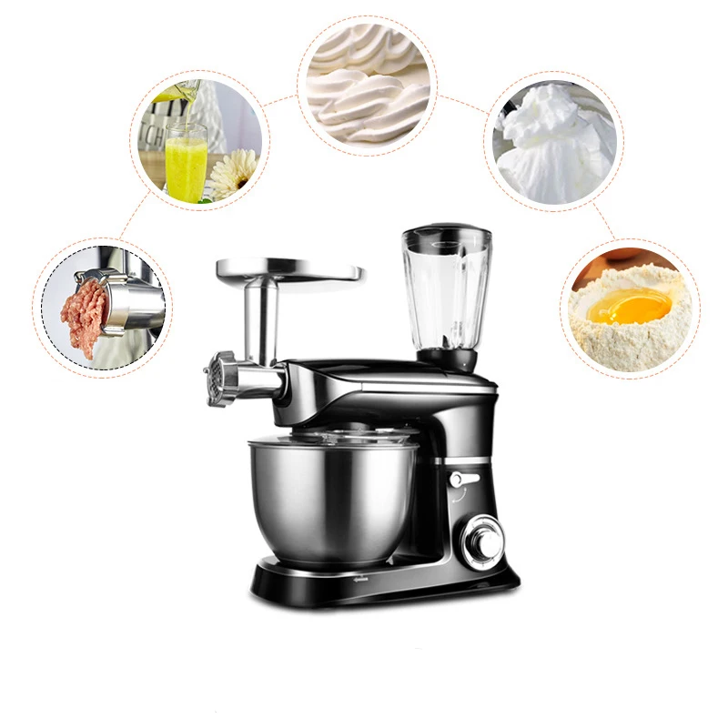 Multifunction Household Desktop 6.5L Food Processors Egg-breaking Meat Grinder Cake Flour Dough Blenders Mixers