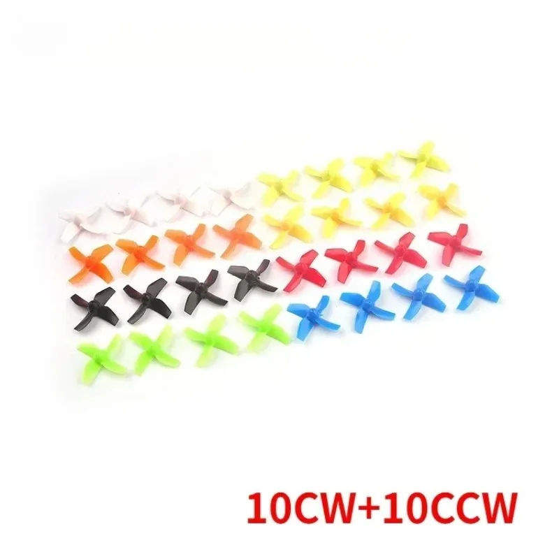 

10Pairs(10CW+10CCW) 31mm 4-Blade Propeller 0.8mm for Blade Inductrix H36 Tiny6 E010 Tinywhoops Drone