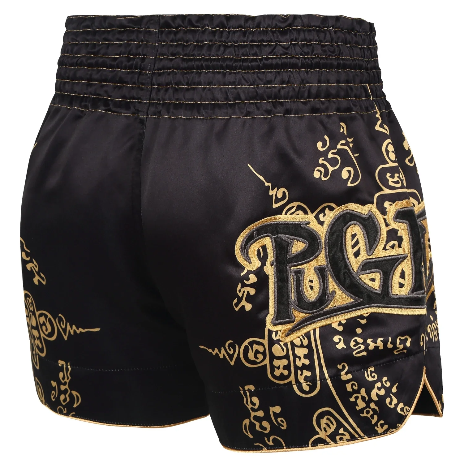 PUGILIST P4 black muay thai shorts boxing fight short sport shorts embroidery quick-dry