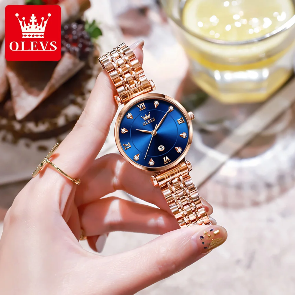 Orologio da donna di marca OLEVS Orologio al quarzo Funzione calendario Moda 5866