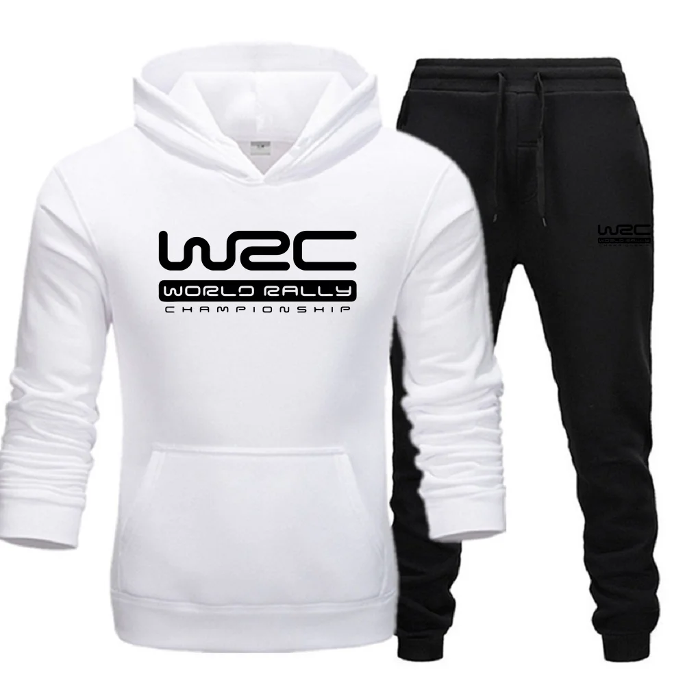 Men Women 2Pcs Sets Sweatshirt Hoodies Pants World Rally Championship WRC Male Gyms Fitness Tops Joggers Sportswear Tracksuits