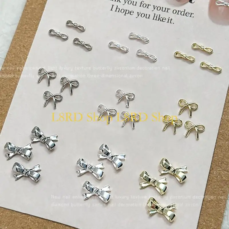 L8rd Sortiment von 10 Legierungs -Schmetterlingsnagelzubehör für schöne Nägeldekoration