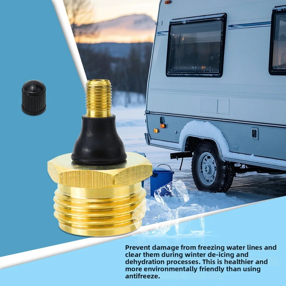 

RV Winterizing Kit 36153 Blow Outplug RV Winterizing Easy Installation Oxidation-resistant Brass Copper Construction As Shown