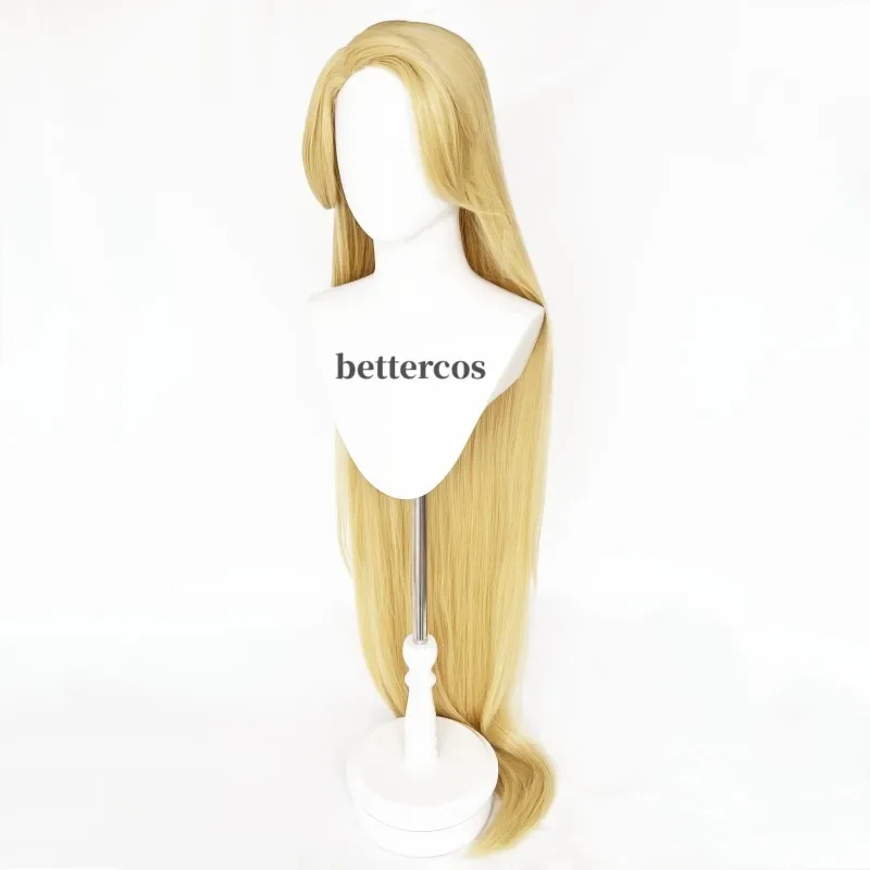 High Quality Tangled Princess 150cm Straight Blonde Super Long Cosplay Wig Synthetic Hair Anime Wig   Wig Cap