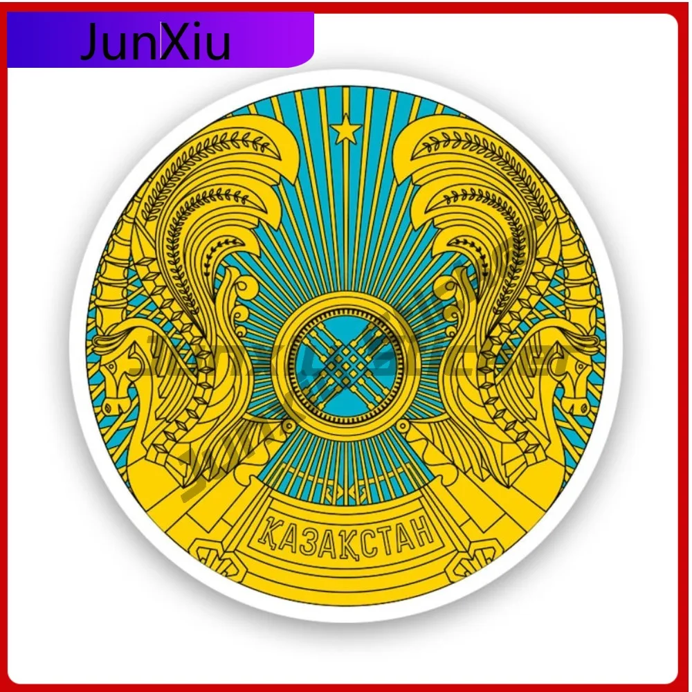 

Kazakhstani Emblem Sticker Waterproof Outdoor Decals Cute Car Waterproof Vinyl Decal For Campers Sticker Creative Unique Decor