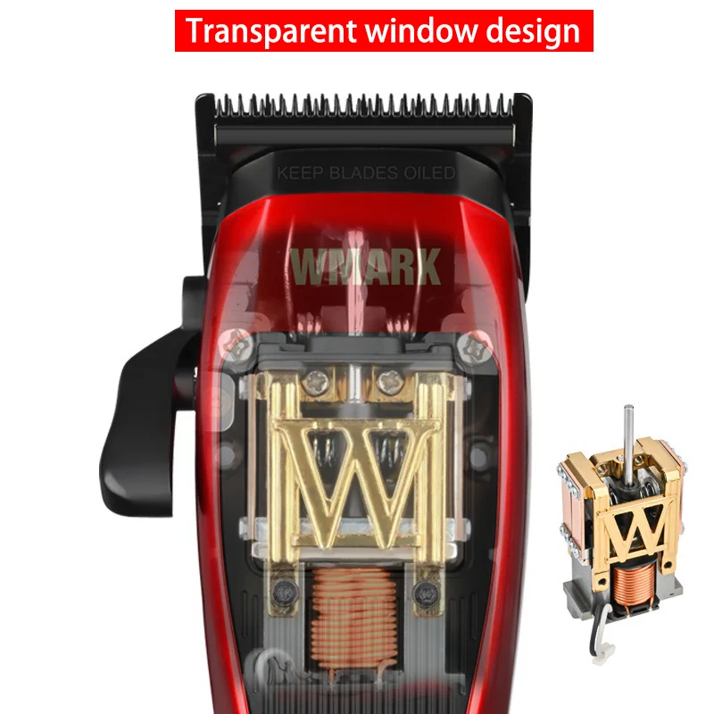 NG-X1 WMARK Professional Hair Clippers for Men,Microchipped Magnetic Motor 10000RPM 9V with Charge Stand,Cordless Cutter Trimmer