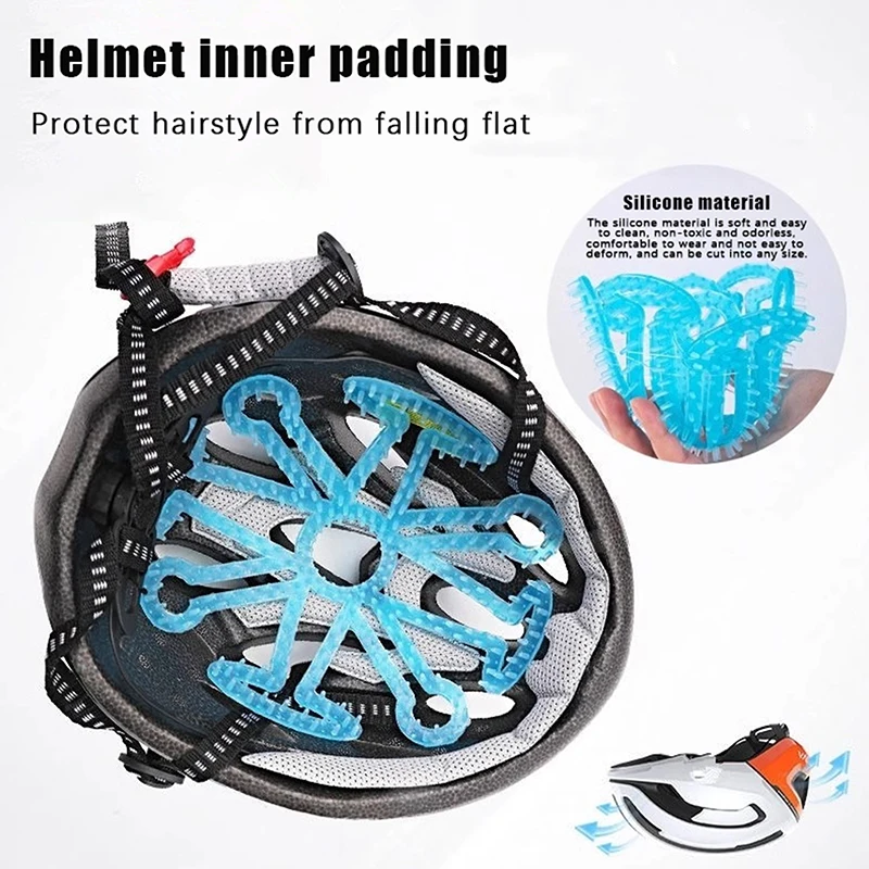 Flexible Helmet Anti-deformation Inner Silicone Pad Ventilate Helmet Liner Pad Helmet Padding Motorcycle Bike Helmet Accessories