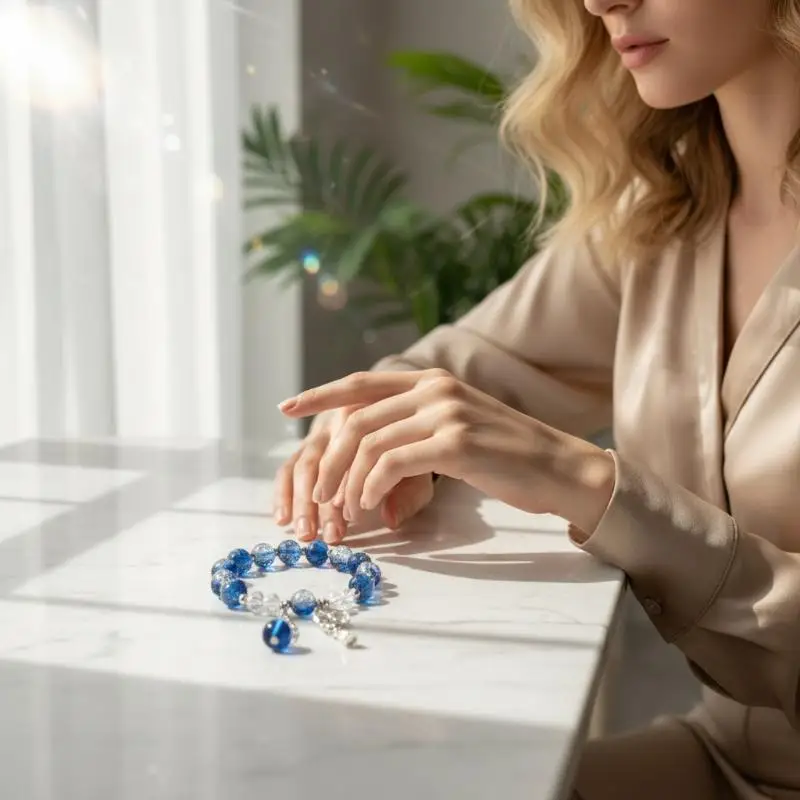 Women Chinese Style Bracelet Gradient Exquisite Crystal Minimalist Jewelry for Date Wedding and Parties