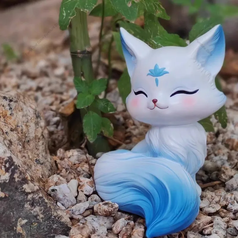 ​ ​ انمي ياباني Kawaii الثعلب مكتب صغير ديكور الإبداعية تحصيل المنزل حديقة غرفة نوم غرفة المعيشة العصرية هدية ديكور المنزل FYFM ​ ​