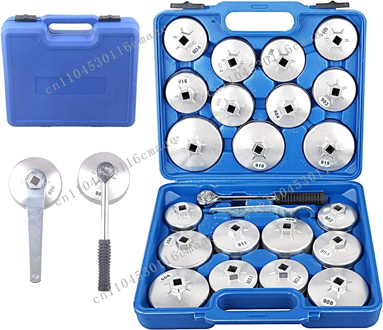 23Pcs automotive aluminum machine filter remover type wrench sleeve removal tool set