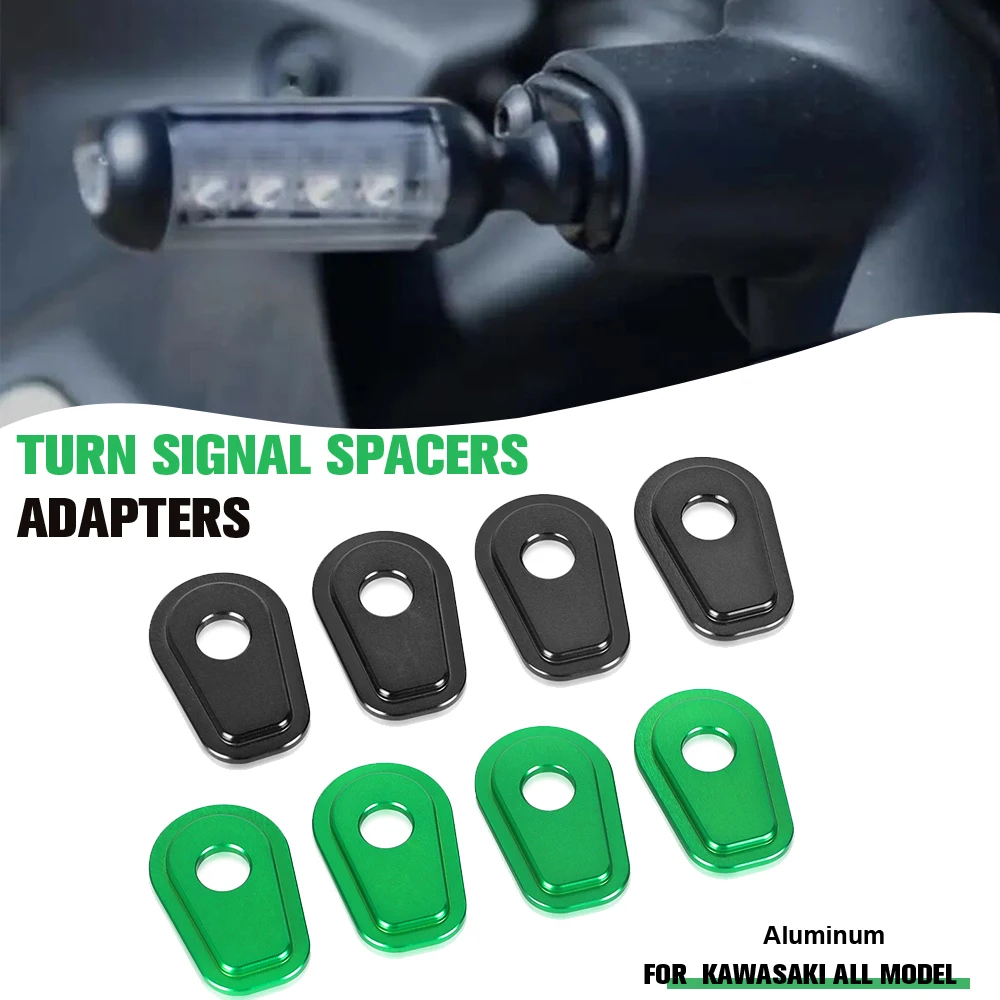 LED Turn Signal Spacers Adapters MOUNT PLATES FOR KAWASAKI Z125 Z300 Z250 Z400 Z500 NINJA 250 300 400 650 500 ER6 Vulcan S