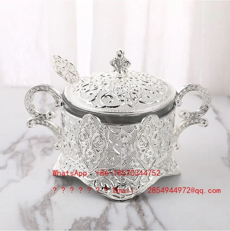 European Sugar Bowl Creative Sugar Storage Jar Condiment Container Kitchen Dining Table Decor Ornament view 4