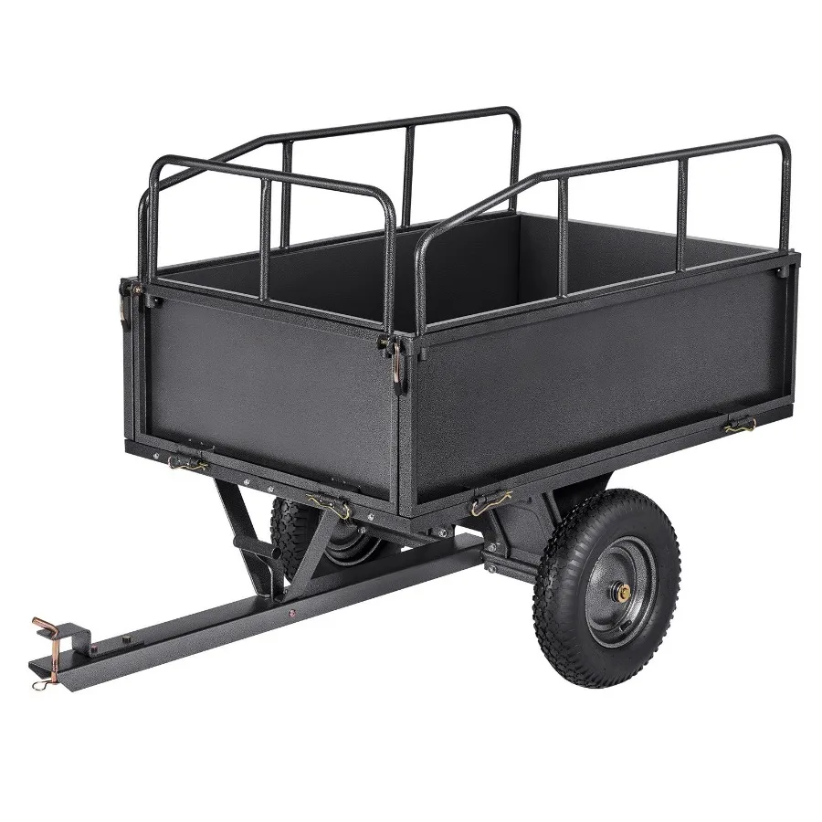 

Steel Dump Cart 17 Cu. Ft 600LB for ATV UTV Trailer Tow Behind Heavy Duty