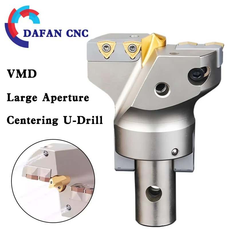

VMD Adjustable U-Drill with Centering, Deep Hole Drilling, Indexable for Large Diameter 45mm, High Performance Heavy-Duty Drill