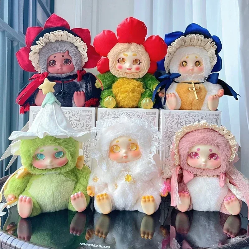 Genuine TimeShare Cino Garden Fairy Series Kawaii Dolls Cute Anime Figure Model Plush Doll Kid Toys Girl Surprises Birthday Gift