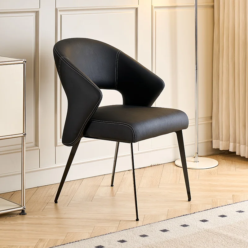 

Ergonomic Salon Dining Chair Luxury Modern Wood Velvet Office Dining Chair Leather Nordic Sillas Para Barra De Cocina Furniture