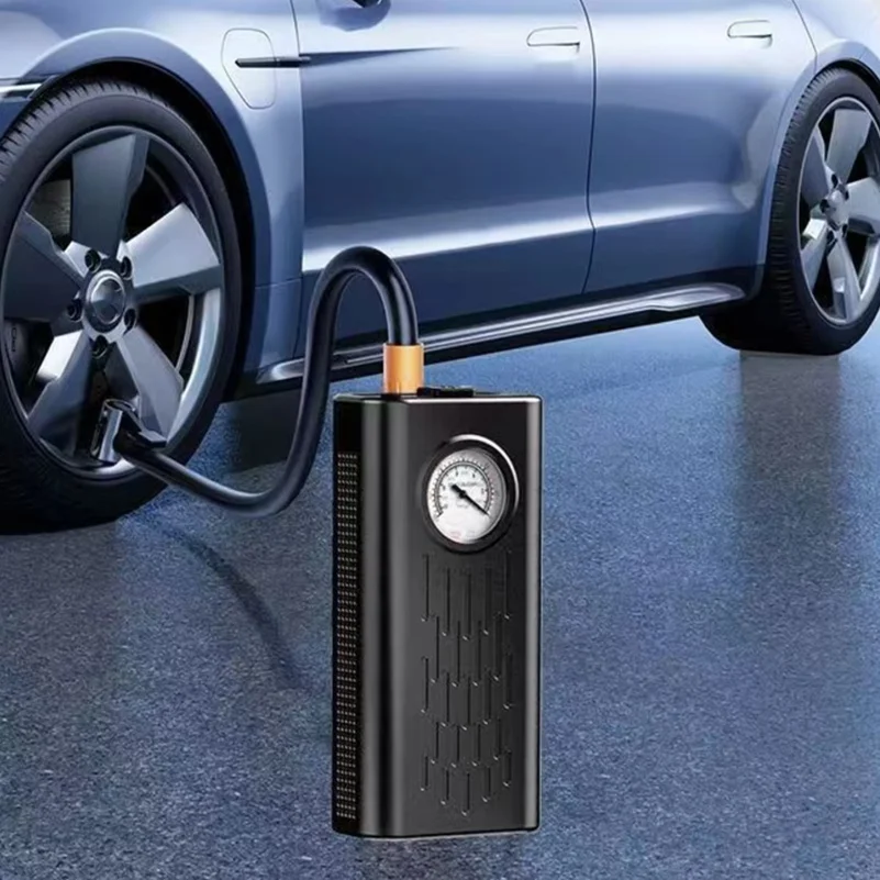 Tire Inflator Portable Air Compressor with Pointer Pressure Gauge Cordless Tire Inflator for Car Tires