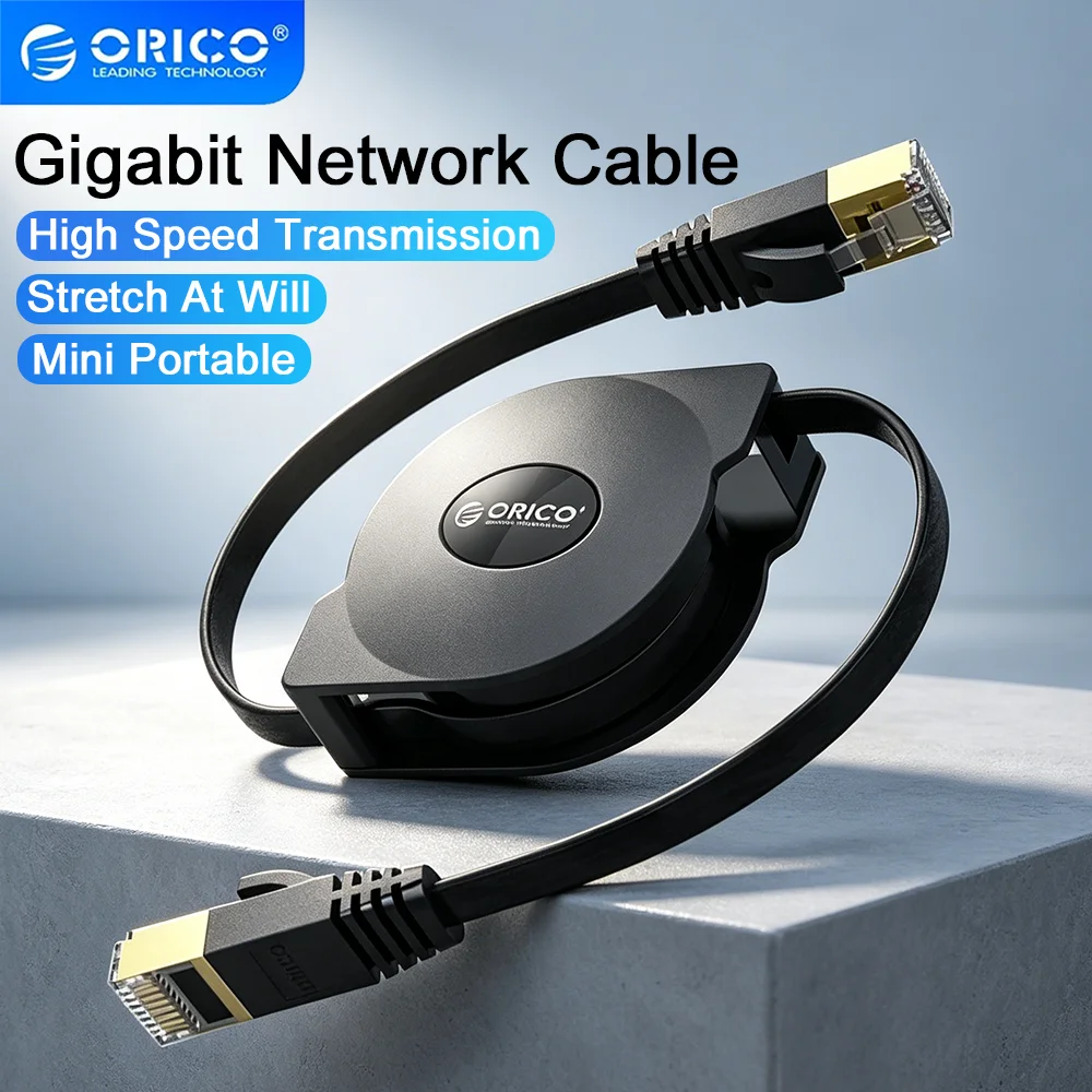 ORICO Gigabit Network Cable Portable Retractable RJ45 Ethernet LAN Internet Network Cable For Laptop Router Network Cable 2M