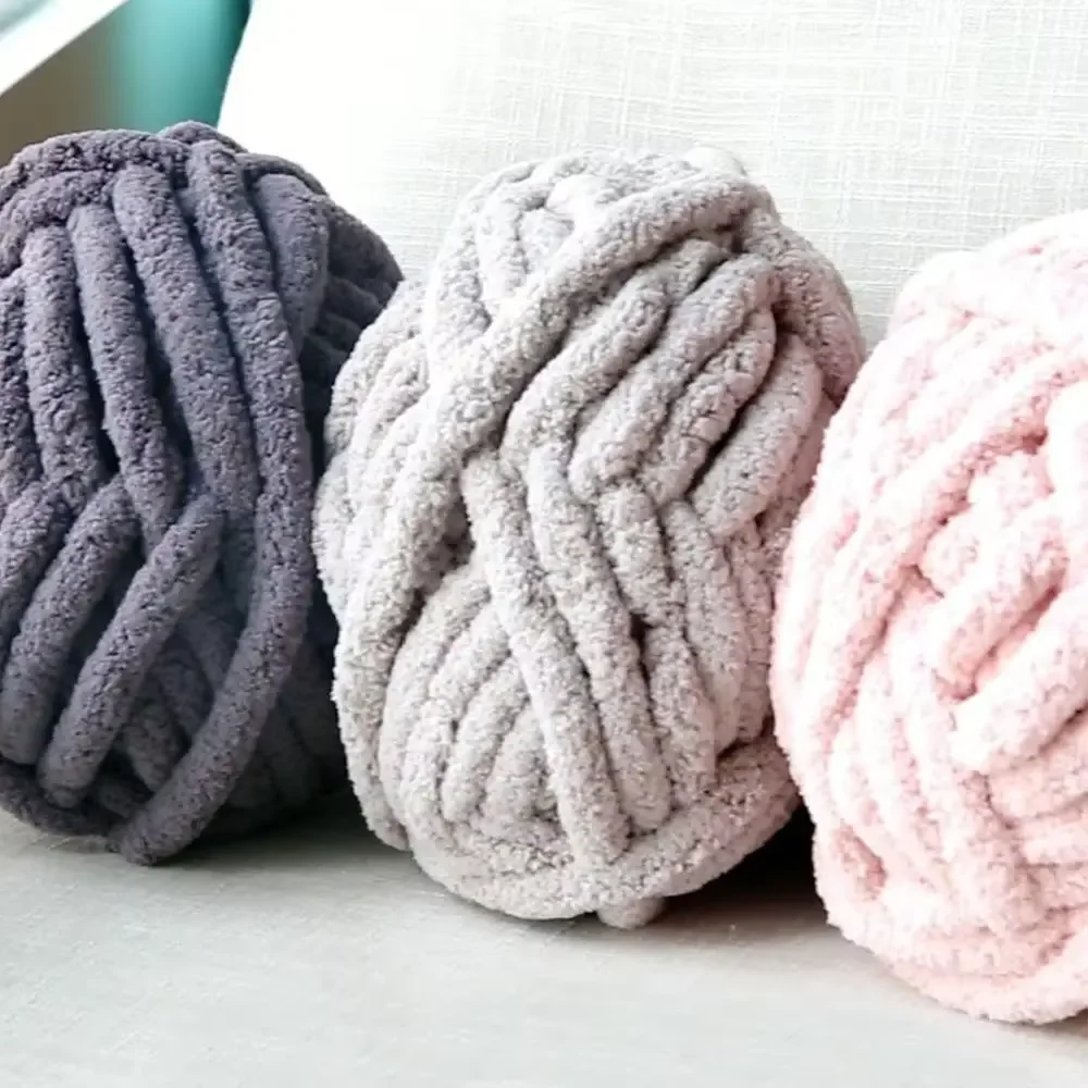 250g/Ball Multicolor Chenille Yarns for Knitting and Crochet Blanket Cushion Chunky Thick Line Soft Warm Crochet Yarn Scarf Line