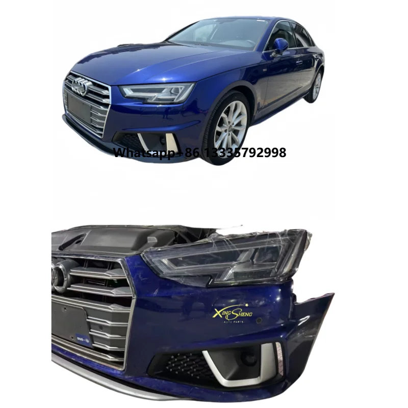 Kit de voiture d'occasion de haute qualité pour AudiA4L 2019, calandre de pare-chocs avant, condensateur, phare avant