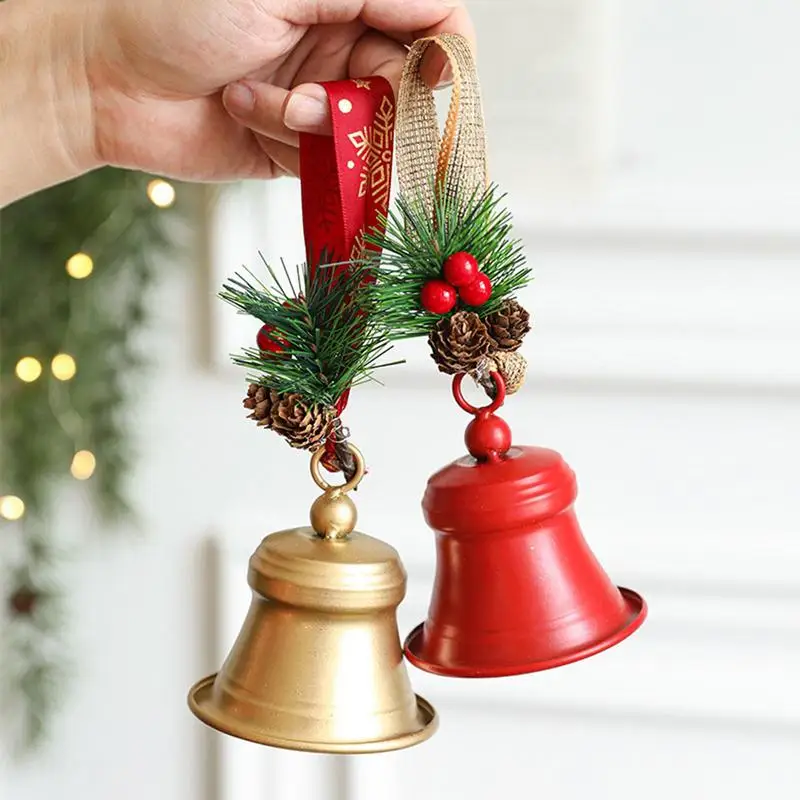 Gold Sleigh Bell Christmas Tree Bell Artisanal Design Christmas Bell Exquisite Design Portable Christmas Tree Bell Christmas