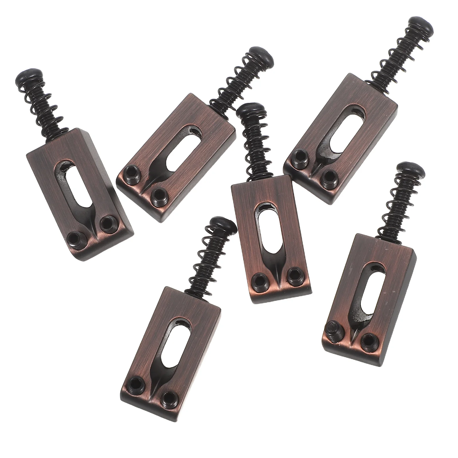 

6 Pcs Electric Guitar Accessories Saddle Bridge Hardtail Tailpiece Saddles Replacement Zinc Alloy Block