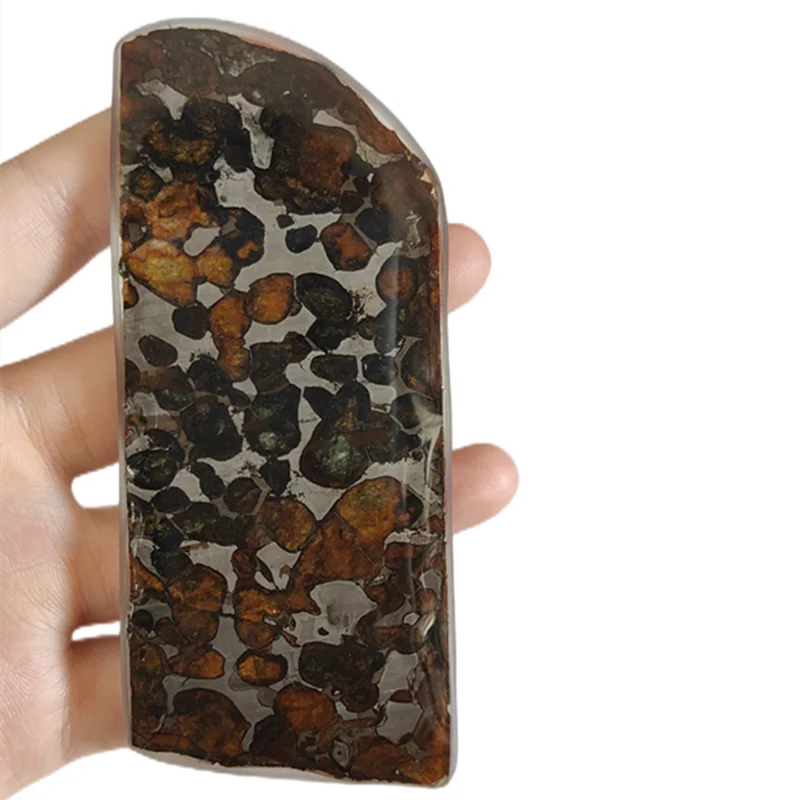 

Olive meteorite slices olive meteorite specimens natural meteorite material ornaments crafts