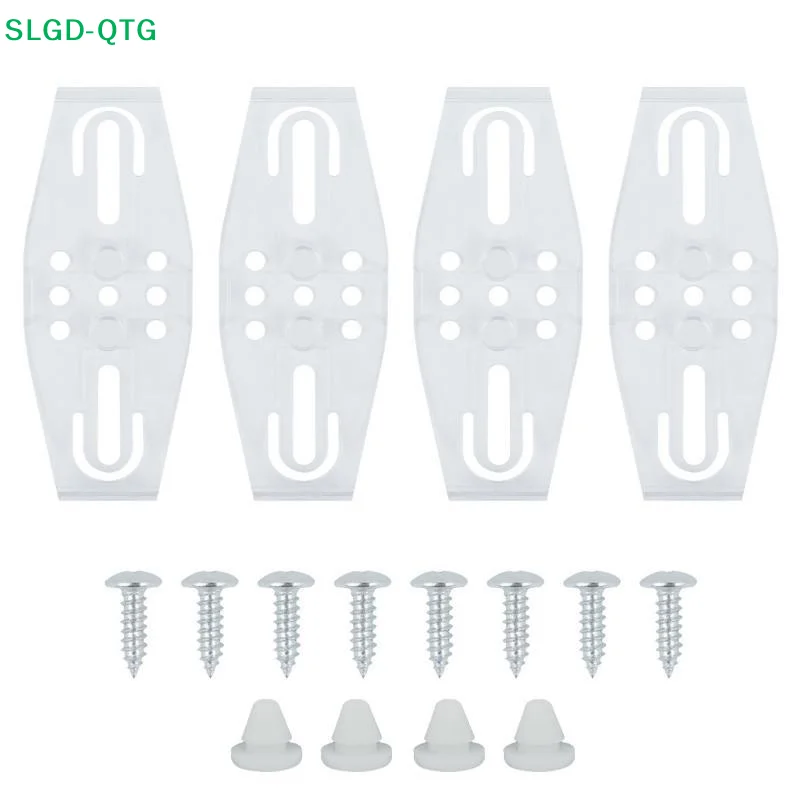 Hot 1 Set Transparent Buckle For European Standard Frameless License Plate Buckle Plastic License Simple Fixing Frame Fastener