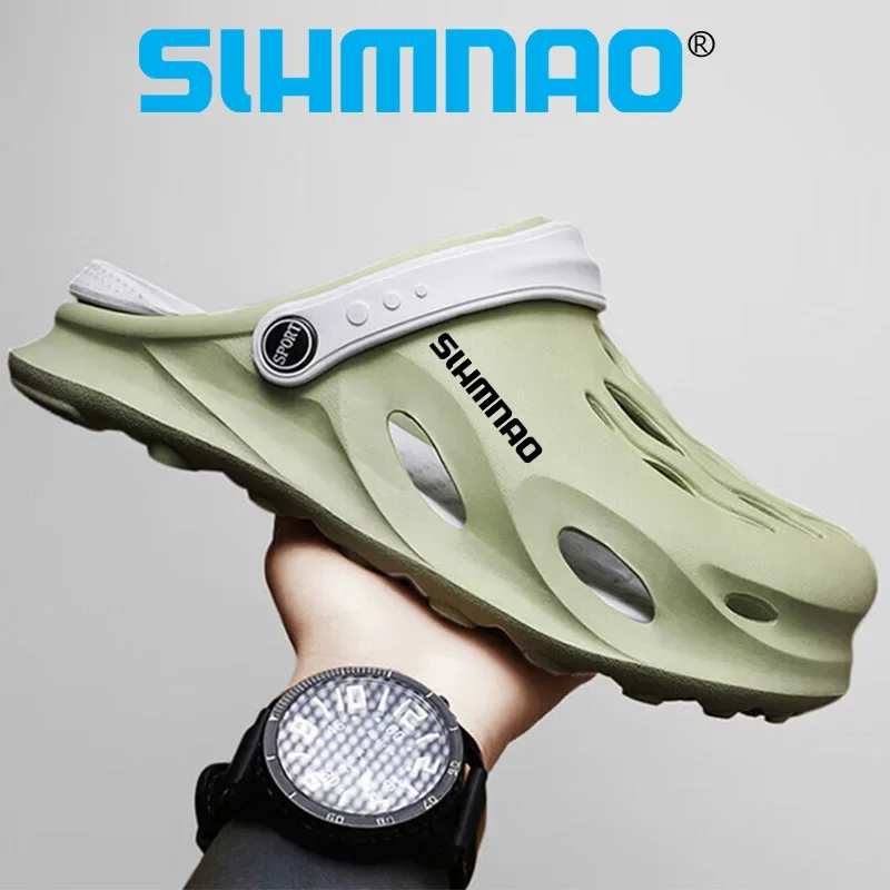 Men's Fishing Hole Shoes, Outdoor Slippers, Summer Anti Slip Toe EVA Fashionable Sandals, Hiking and Cycling, Outdoor Beach Shoe