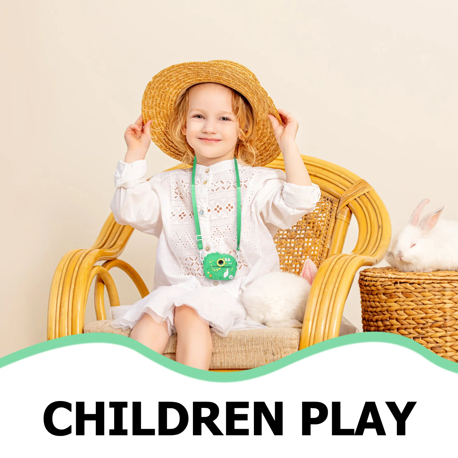 كاميرا رقمية للأطفال بتصميم كرتوني بعدسة مزدوجة ومسجل فيديو مطبوع فوري للأولاد والبنات هدية إبداعية للتصوير الفوتوغرافي للأطفال