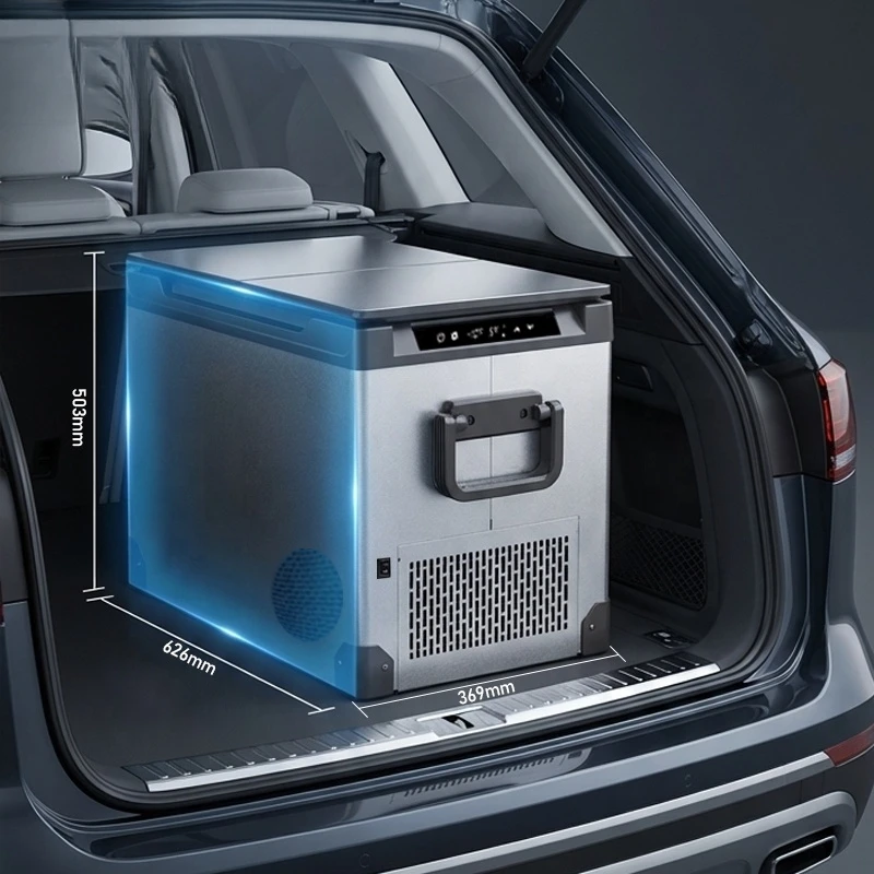 Direct Manufacturer Custom Dual Zone Portable Car Fridge Freezer 12V 220V Compressor Electric Refrigerator With Battery