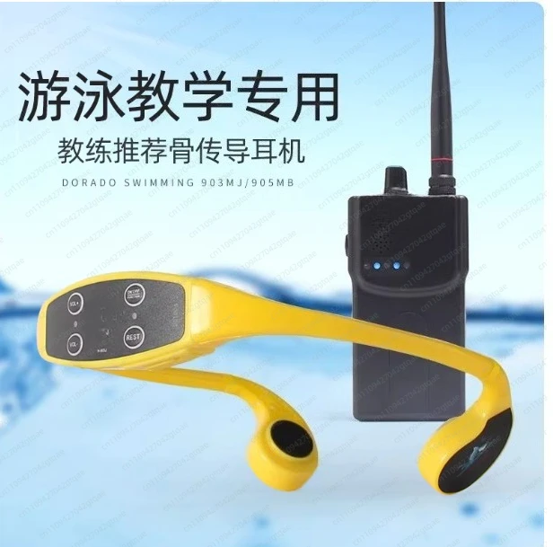 Bone Conduction Swimming Teaching Headset Wireless Waterproof Underwater Headset Special H-907BJ for Coach Training Fifth