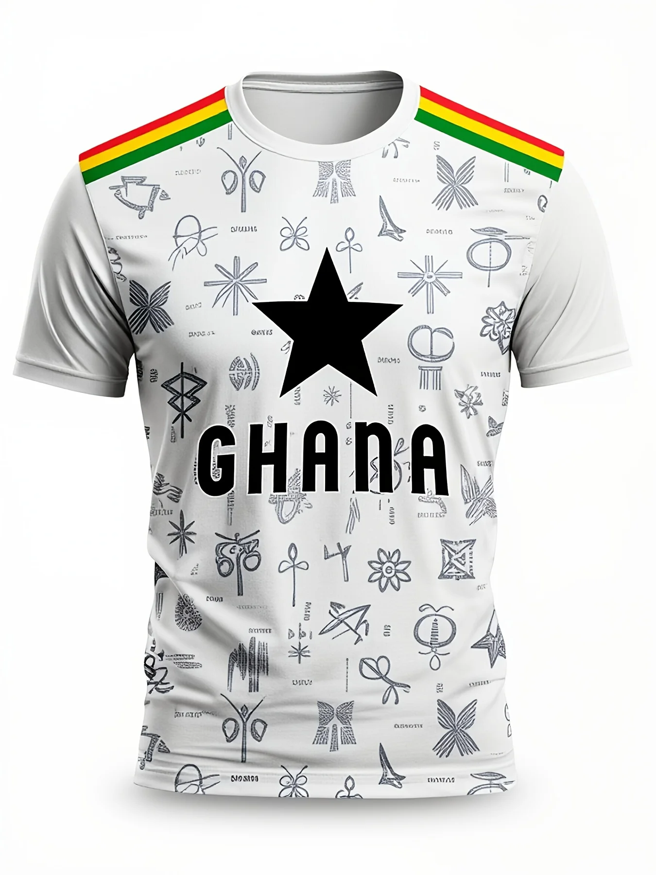 Ghana Men's Quick-Dry Sports T-Shirt – Casual Athletic Top – Ghana-Inspired Fan Gear for Training and Matches