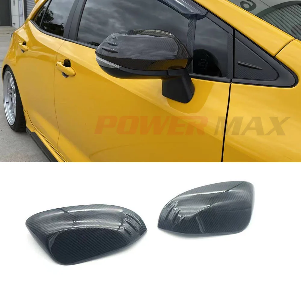 Dry Carbon Fiber Mirror Cover Trim Side Door for Toyota GR Yaris Mirrors Carbon Look