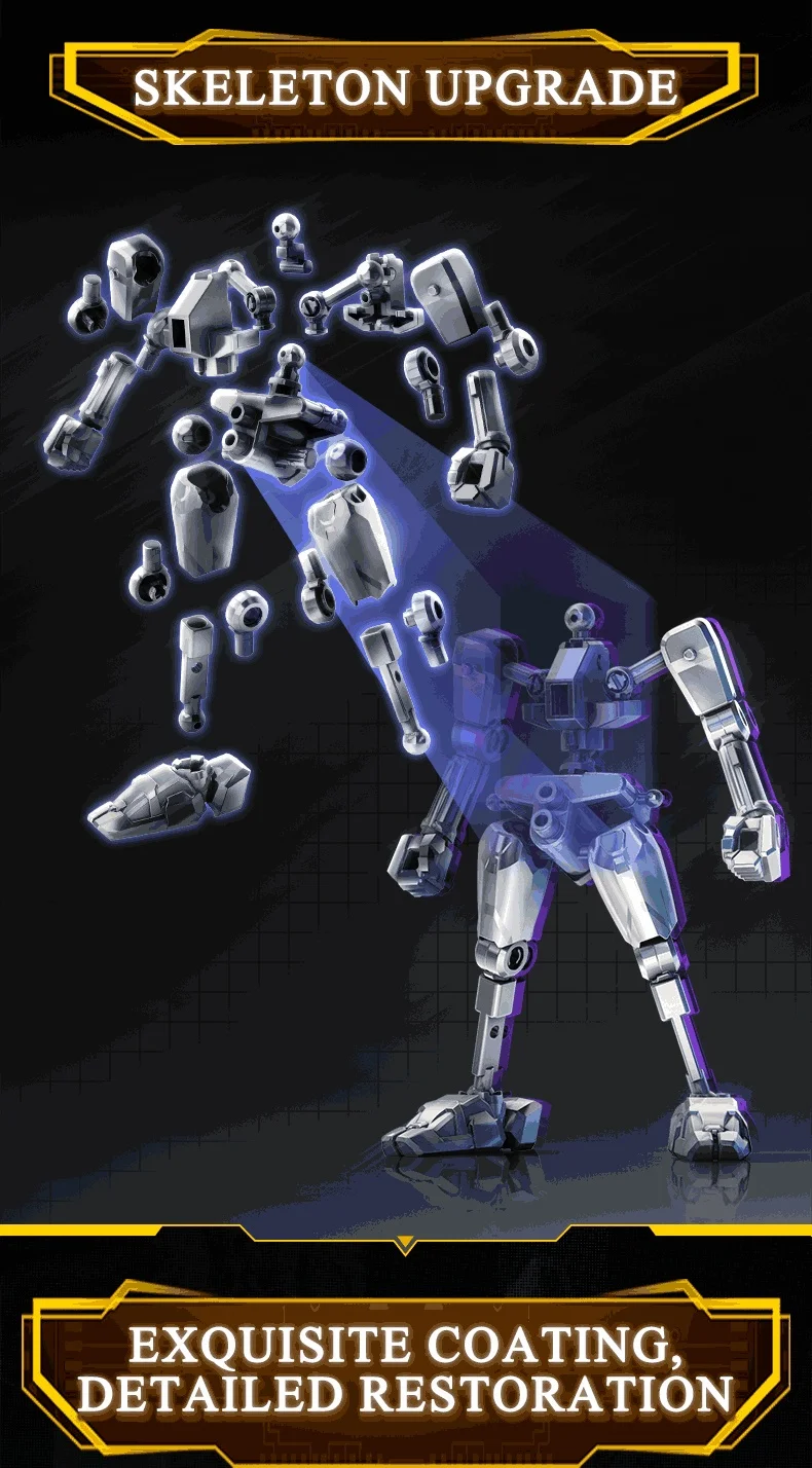 SEMBO Hemoxian Beweglicher Mecha-Bausatz, MOC-Actionfigur, Robotermodell, Bausteine, Blindbox-Spielzeug, Weihnachtsgeschenke – Detail 15